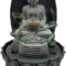 Fontaine Résine Bouddha Nature & Bol 29cm
