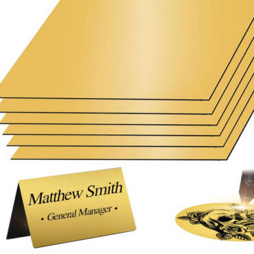 Plaque ABS Dorée Gravée 10 cm x 2,5 cm
