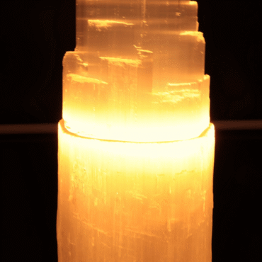 Lampe Sélénite Montagne 20cm