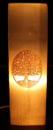Lampe Sélénite Rectangle Gravée 25cm - Arbre de Vie