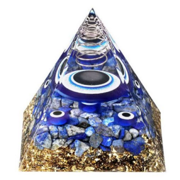 Orgonite pyramide Lapis Lazuli / Mauvais Oeil
