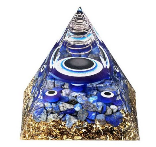 Orgonite pyramide Lapis Lazuli / Mauvais Oeil